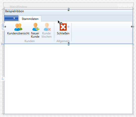 Erster Entwurf des Ribbons