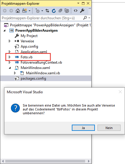 Ändern eines Klassennamens