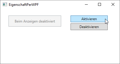 Aktivieren und deaktivieren per Schaltfläche und VB-Prozedur