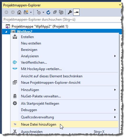 Neuer Kontextmenü-Eintrag