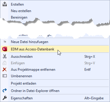 Erster Test des neuen Kontextmenü-Eintrags