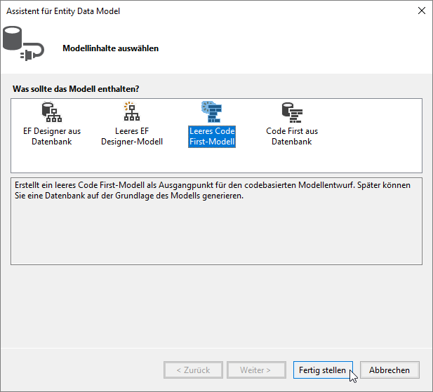 Entity Data Model hinzufügen