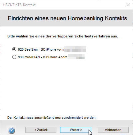 Synchronisierung der Zugangsdaten
