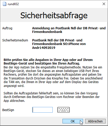 Kontaktaufnahme via BestSign