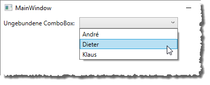 ComboBox-Steuerelement mit Einträgen