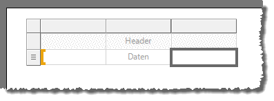 Eine neue, leere Tabelle