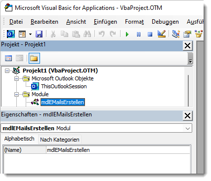 Umbenennen des VBA-Moduls