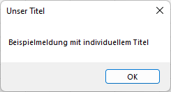Meldung mit Titel