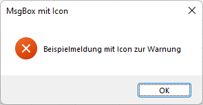 Meldung mit Icon