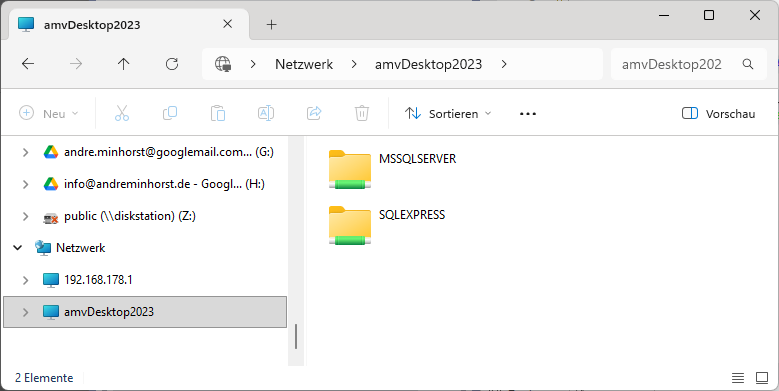Freigabe für SQLEXPRESS