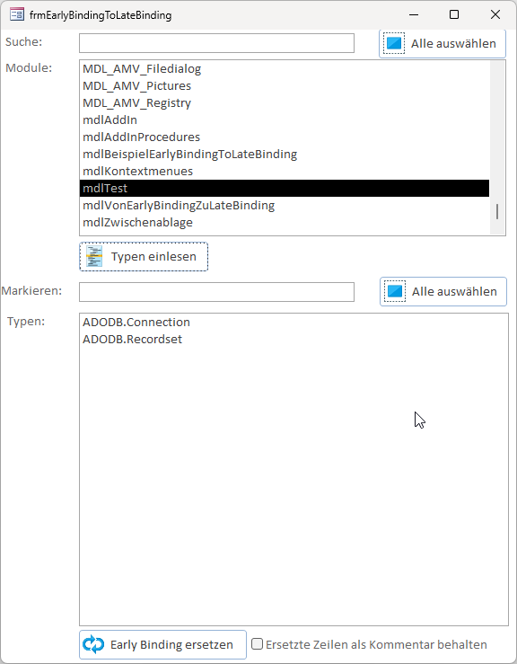 Formular zum Steuern der Migration nach Late Binding