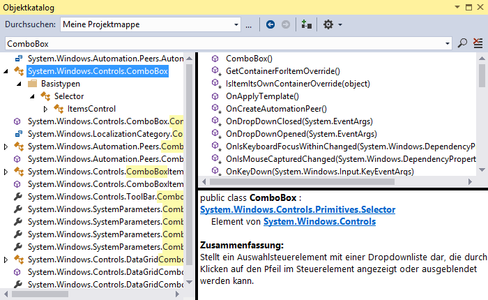 Prüfen, ob ein Steuerelement zur Darstellung von Listen geeignet ist