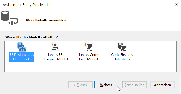 Art des Modellinhalts