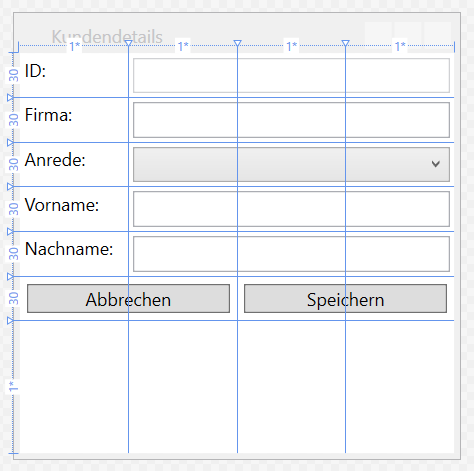 Entwurf des Detailfensters