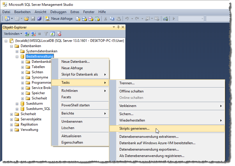 Hinzufügen der Verbindung