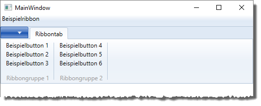 Ein Ribbon in einer laufenden Anwendung