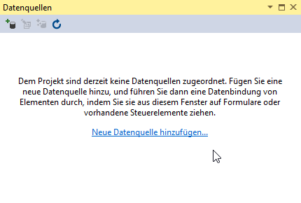 Noch keine Datenquellen vorhanden