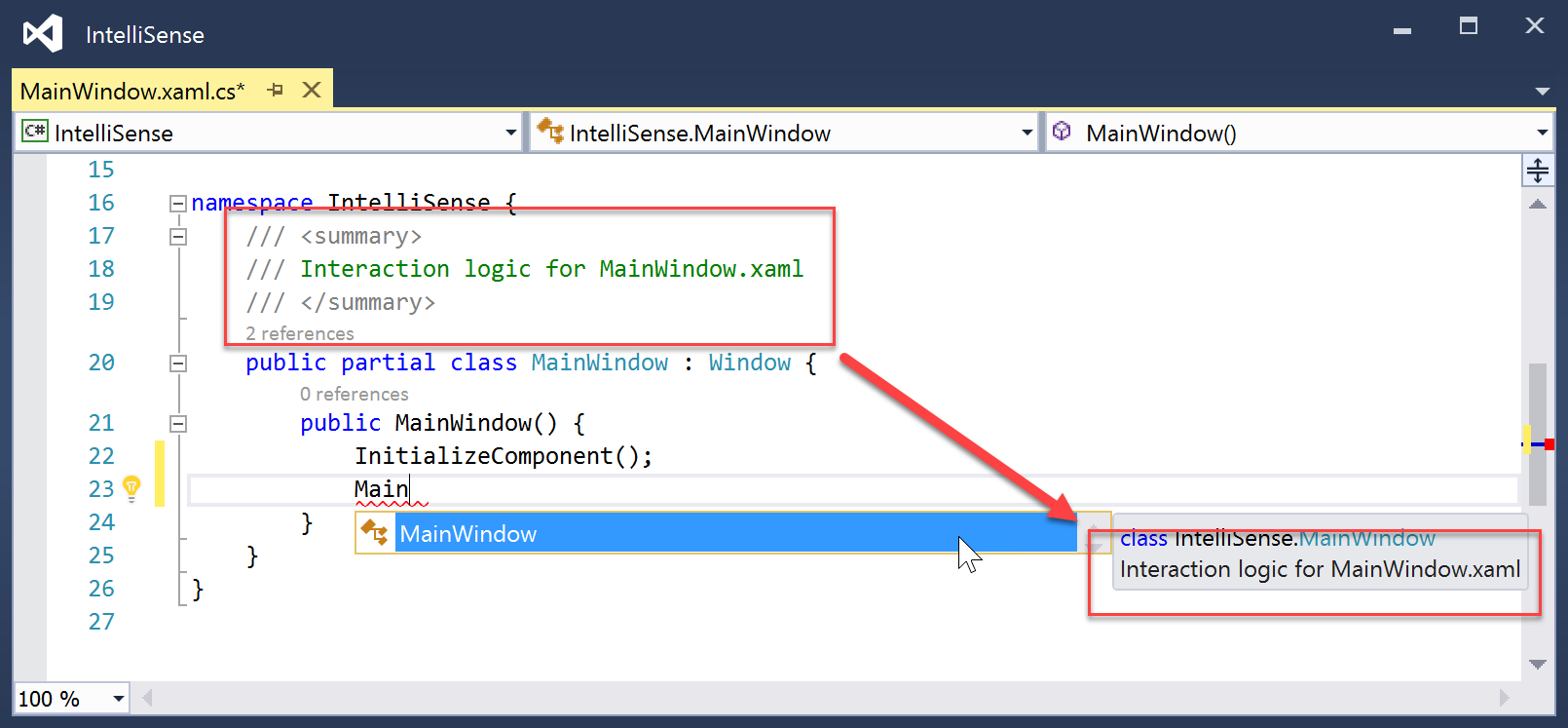 Automatisch hinzugefügte Code-Auszeichnung