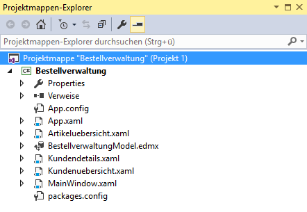 Erfolgreiches Laden des Projekts