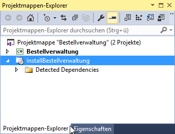 Zwei Projekte in einer Projektmappe