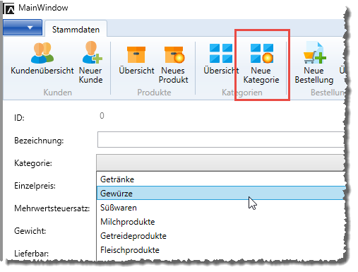 Neue Einträge fügt man über einen separaten Dialog hinzu.