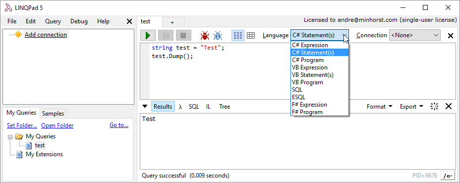 Ein erster Test mit LINQPad