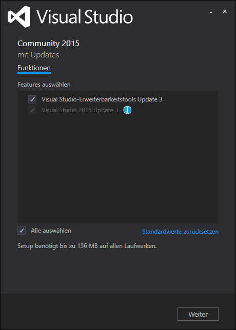 Installation der Erweiterungstools