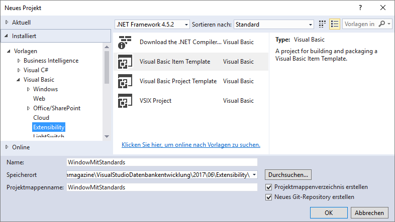 Erweiterungsvorlagen