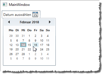 Das DatePicker-Element in Aktion