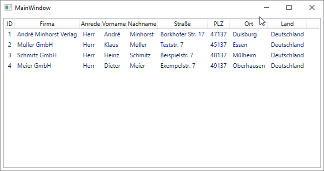 Das ListView-Element in Aktion