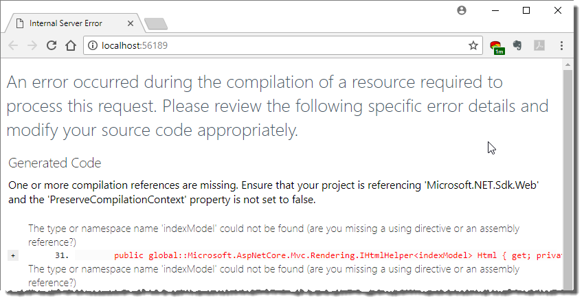 Fehler beim Starten der Anwendung