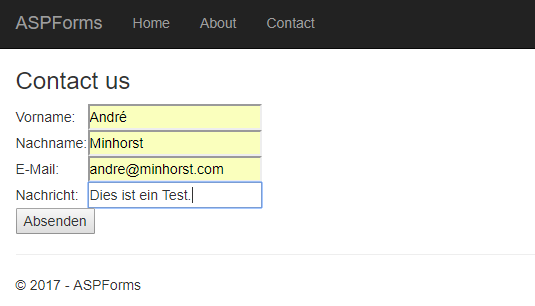 Start des ersten Beispiels
