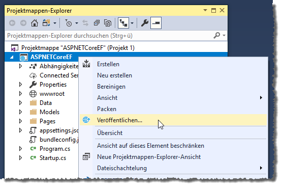 Veröffentlichen einer Webanwendung