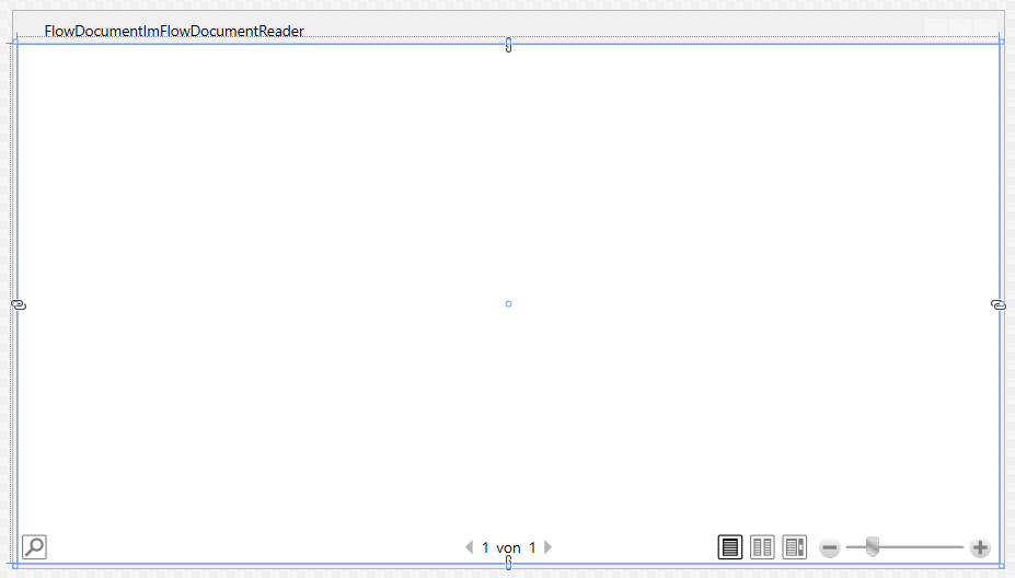 Das leere FlowDocument im FlowDocumentReader