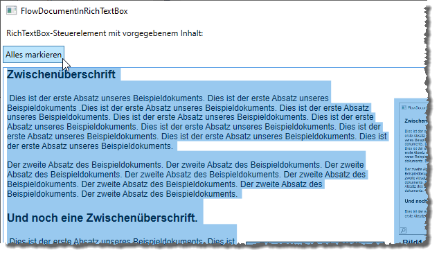 Markieren des vollständigen Inhalts des RichTextBox-Steuerelements