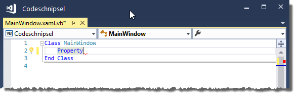 Vorbereiten des Code-Snippets ...