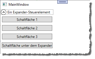 Ausgeklapptes Expander-Steuerelement