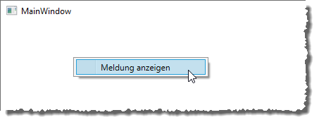 Das erste Kontextmenü, hier für ein Grid-Element