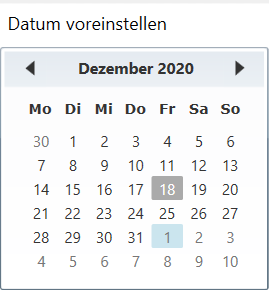 Datum einstellen mit SelectedDate