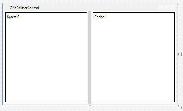 Das GridSplitter-Steuerelement zwischen zwei Steuerelementen