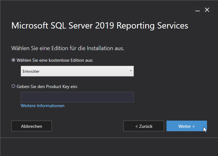 Zweiter Schritt des Assistenten