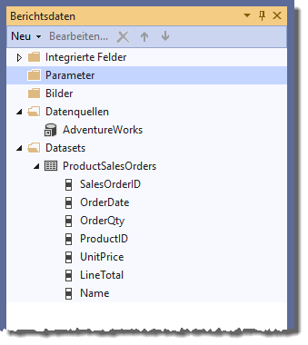 Daten für den Bericht