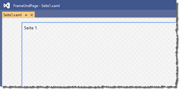 Darstellung eines Page-Elements im Entwurf
