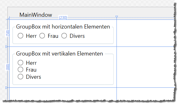 Einfache GroupBox-Beispiele