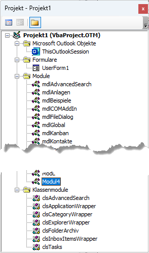Das VBA-Projekt des Autors