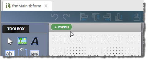 Button zum Anlegen eines Menüs