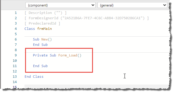 Die neue Ereignisprozedur