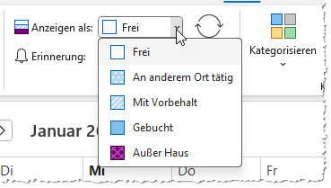 Status eines Termins