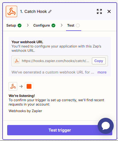Die fertige Webhook-URL
