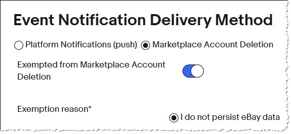 Optionen für eine Ausnahme